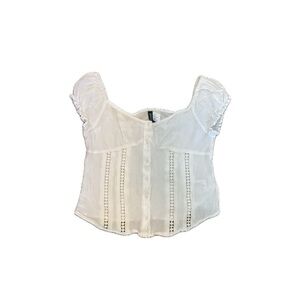 H&M white dainty top with beautiful details